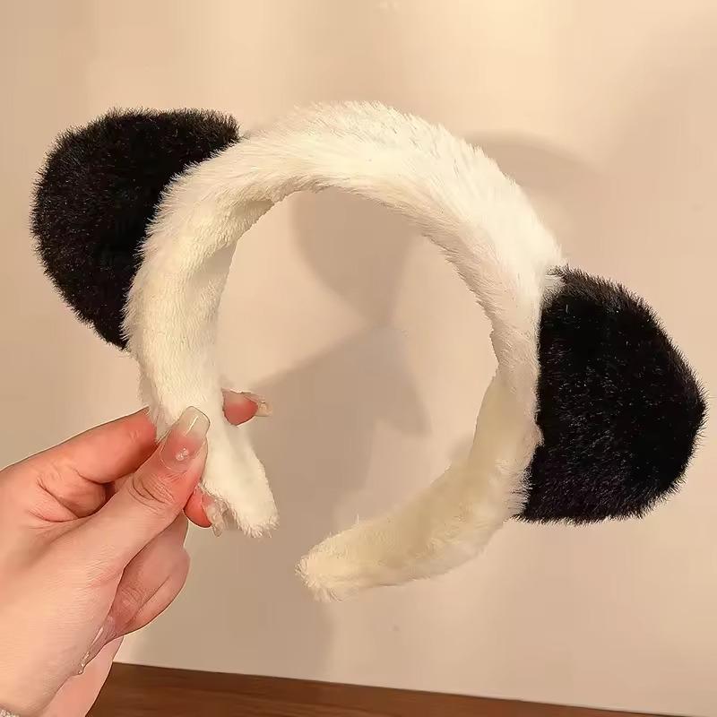 Cute Frog Panda Plush Hair Band Party Hair Hoop Wash Face Headband Cartoon Headwear Hair Accessories for Women