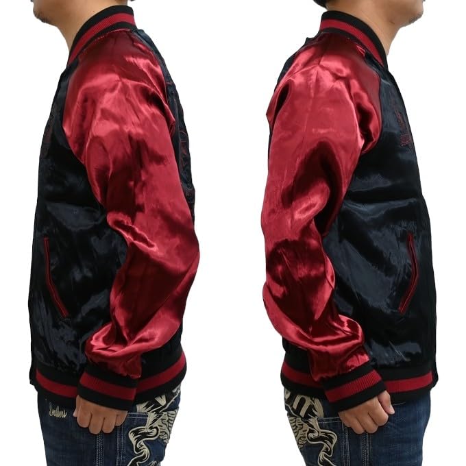 Reversible Sukajan Souvenir Jacket Crossbone Skull Flying Star [Banson] NVJK-2407 Men's (XXL)