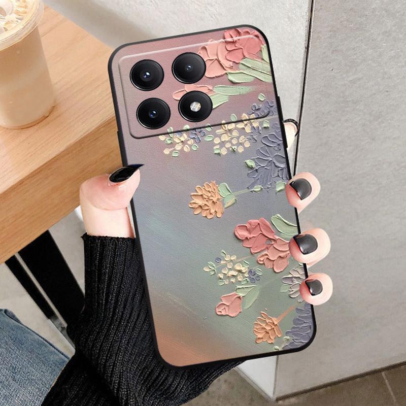 For POCO X6 Pro Case Cover Fundas Black Soft Silicone TPU Protective Phone Case For Xiaomi POCO X6 Pro Bumper Coque POCOX6 X 6
