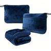 Nordic Style Soft Fleece Throw Blanket Pillow Combo Travel Office Sofa Nap Use 90x150cm