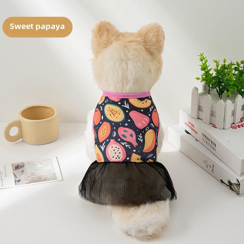 New Cat Dog Mesh Skirt Princess Dress Summer Ultra-thin Cool Cat Pet Clothes