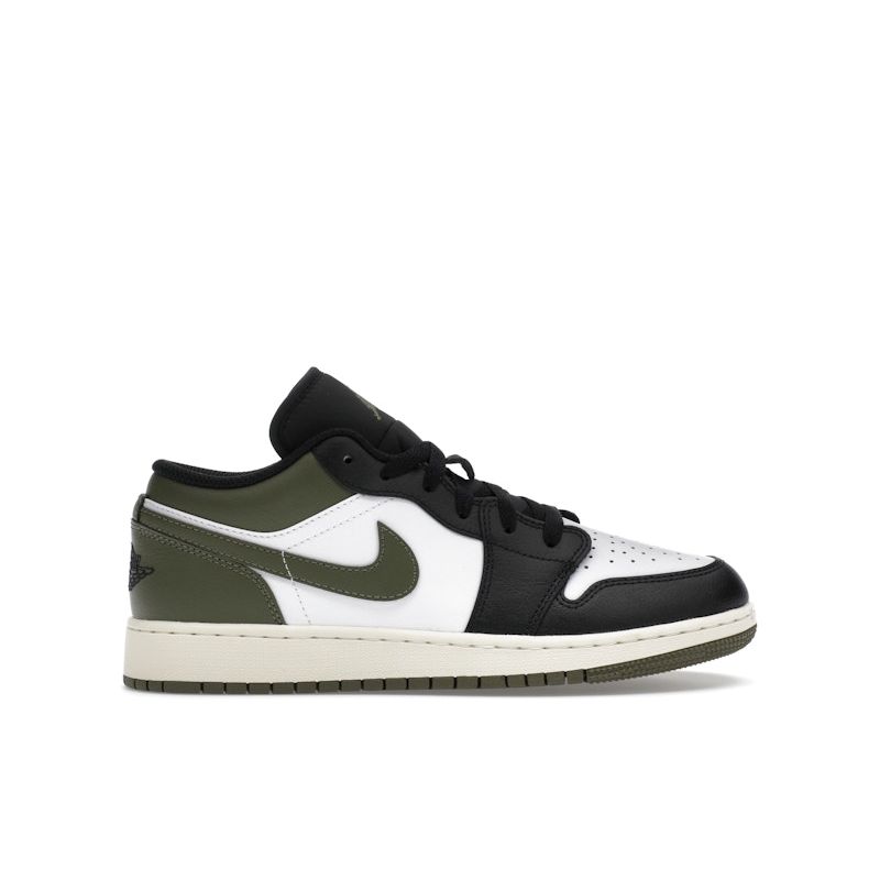 

Air Jordan 1 Low GS Black Toe Medium Olive 553560-092 36