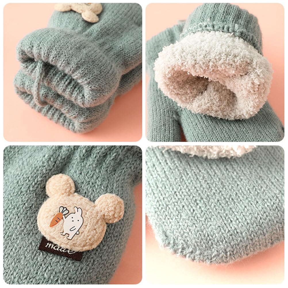 Eigenn Mittens with Thick Warm for Boys and Girls Ages Perfect for Playing In the Going To and Baby Available In 8 Cute Colors Children's Drawstring,