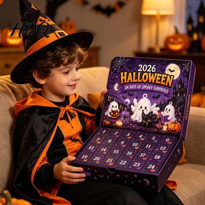Calendrier Compte à Rebours Fête Halloween Avent 2026, Boîte 24 Jours avec Figurines, pour Enfants Jouets Nouveauté Enfants, Cadeau Fête Terrifiante, Cadeau Collectionnable