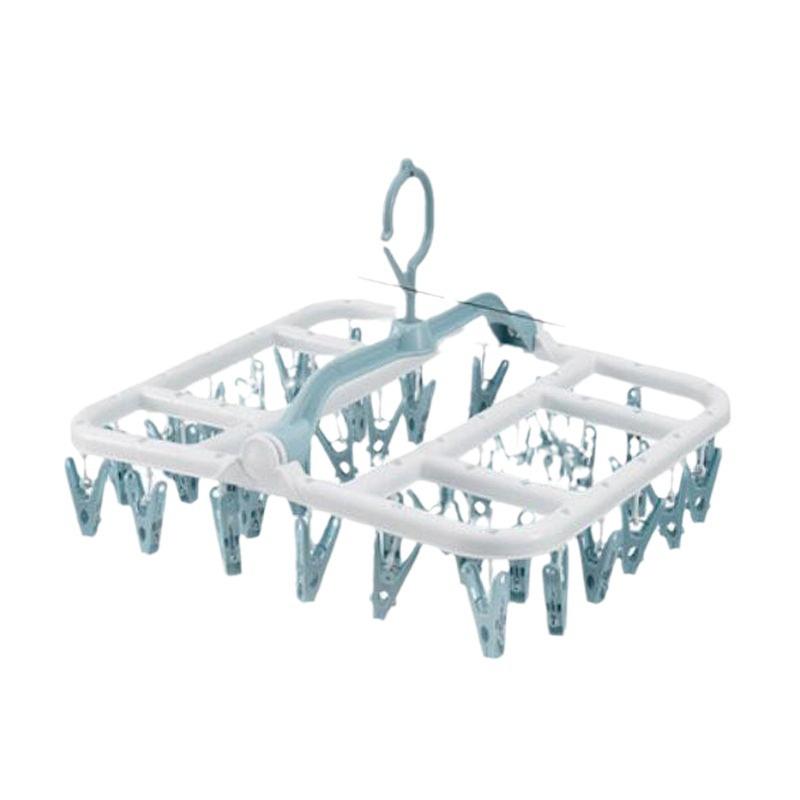 40-Clip Windproof Sock & Underwear Drying Rack with Multi-Clip Hanger