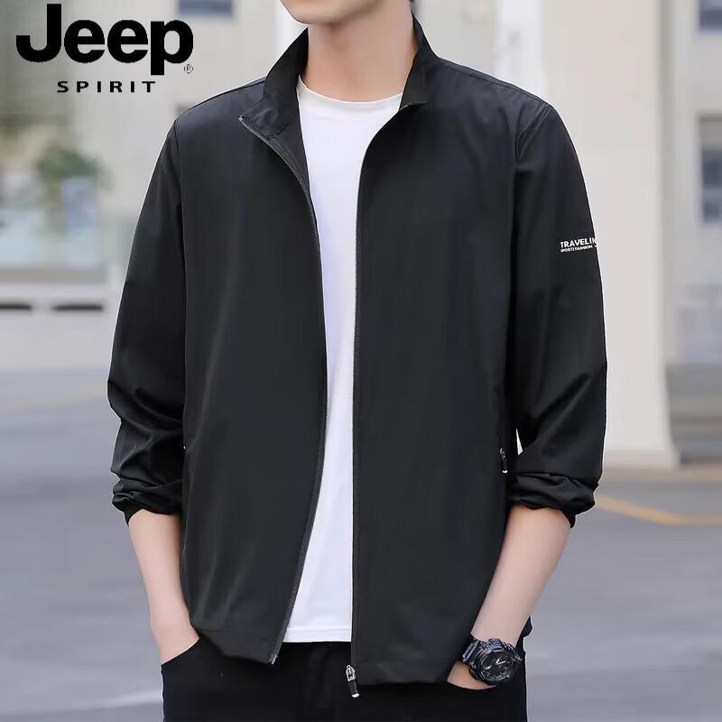 JEEP SPIRIT Men's Ice Silk Sun Protection Casual Jacket