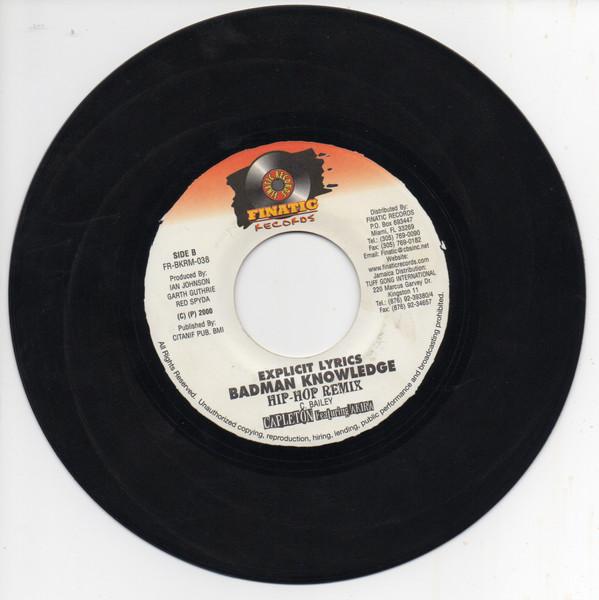 

7inch Record CAPLETON AKIRA 14 Badman Knowledge HipHop Remix FRBKRM038 Finatic Records 2000 Jamaica Rap HipHopRB Used