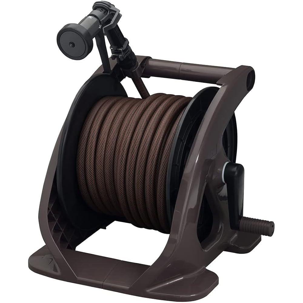 Takagi (Takagi) Horse Hose Reel Tough Brown 30m Stylish R330TBR