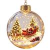 LED-beleuchtetes 3D-Pinguin-Schneekugel-Ornament Weihnachtsbaumschmuck Heim-Feiertagsdekoration