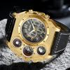 New Large Dial Multi-Time Zone Men's Watch Quartz Watch Men's Watch Personalized Casual Compass Watch