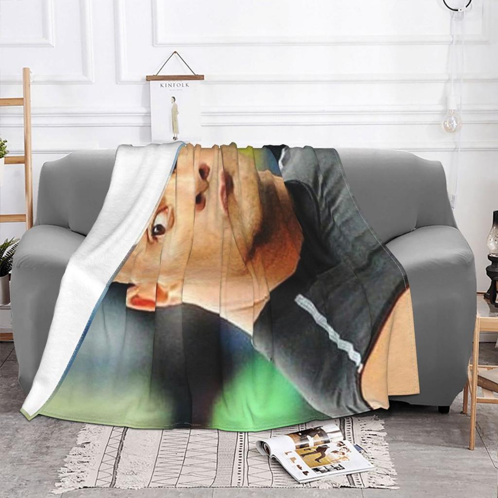 Dwayne The Rock Johnson Eyebrow Raise Meme Blanket Soft Flannel Throw Blanket Cover for Bed Living Room Picnic Travel Home Sofa