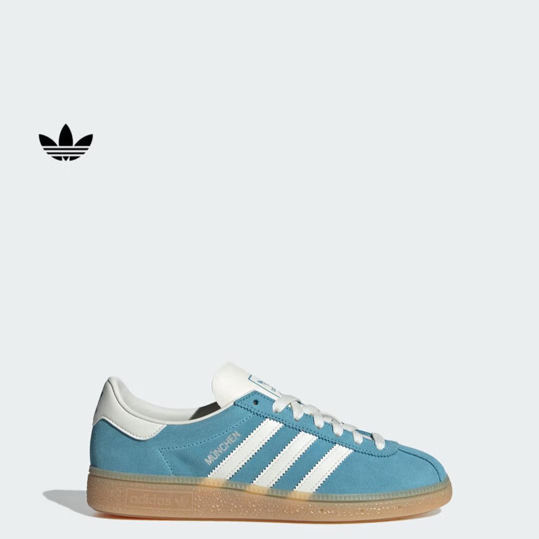 Adidas  T Head Shoes  MUENCHEN W Vintage Sports Sneakers Women s Adidas Three-Leaf Clover JS3991 35.5 синий