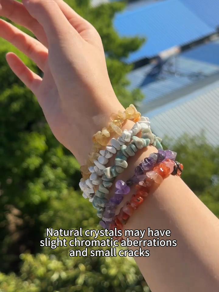 1 Adet Lot Doğal Taş Bilezik Düzensiz Kristal Ametist Akik Florit Mavi Turkuaz Opal Bilezikler Kadın Erkek Takıları İçin 19 Cm