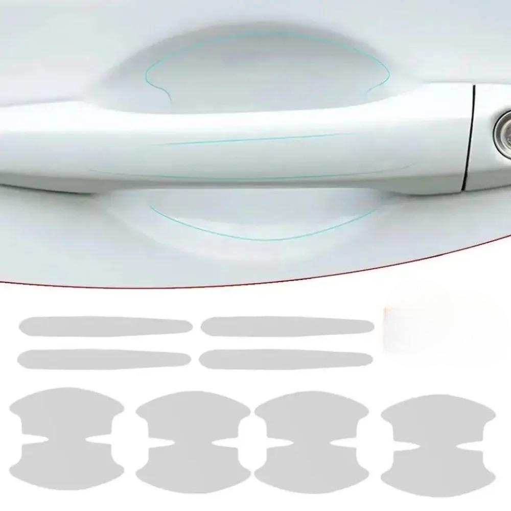 8 шт. Защитная пленка от царапин на ручки дверей автомобиля из ТПУ - Прозрачная пленка для защиты углублений под ручками дверей