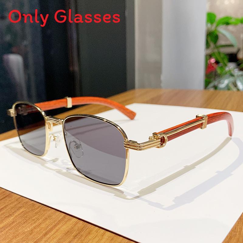 Vintage Woodgrain Square Sunglasses For Men And Women With Uv400 Protection For Outdoor Activities