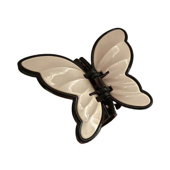 Hair Claw Stable Gripping Thick Spring Anti-Slip Tooth Comb Hair Clip Butterflies Shape Back Head Hair Clip