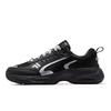 Raceup Breathable Low-Top Casual Shoes Men Sneakers Black Silver T12M531601FBS