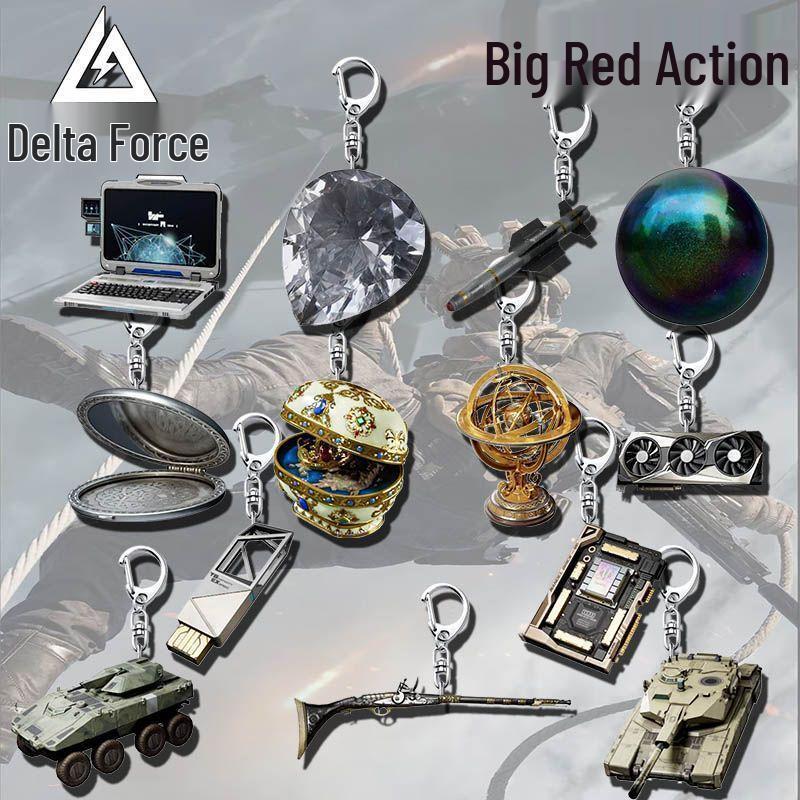 Delta Force Peripherals Acrylic Big Red High Turnaround Keychain Pendant Gift for Friends