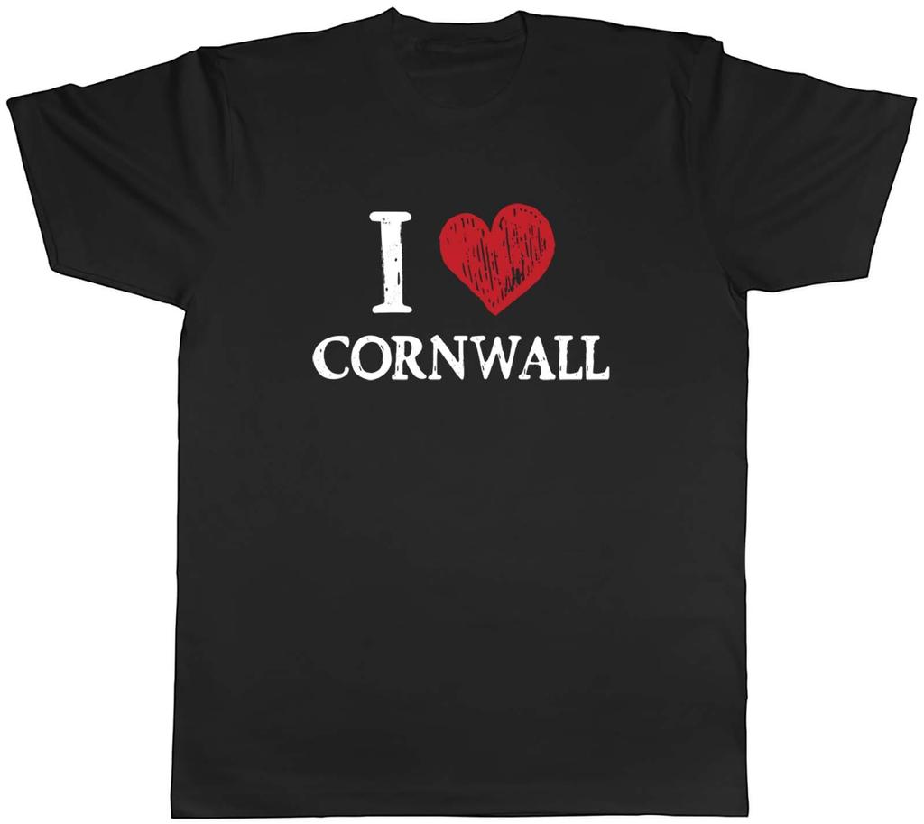 I Love Cornwall Unisexs TShirt Coastlines Cornish Pasties Tee Gift