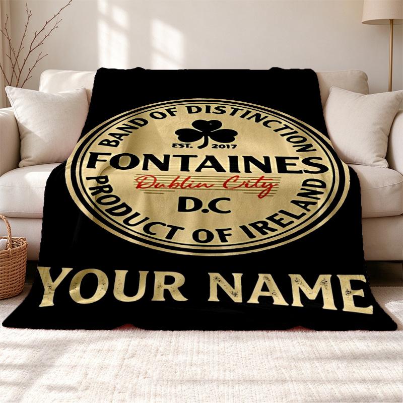 fontaines d.c Customizable name outdoor blanket soft cozy and warm Multi-purpose office blanket outdoor camping and travel blanket all