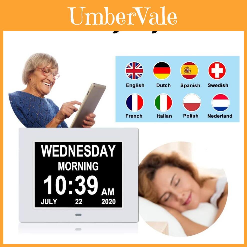 Orologio Sveglia Intelligente per Anziani con Display da 7 Pollici e Telecomando
