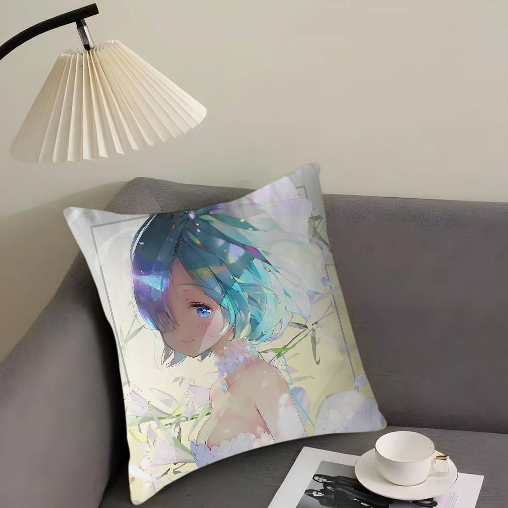 Rem Ram Cartoon Animation Pillowcase Toon Gift Cushion Cover Bedroom Home Sofa Chair Seat Decor Pillow Case