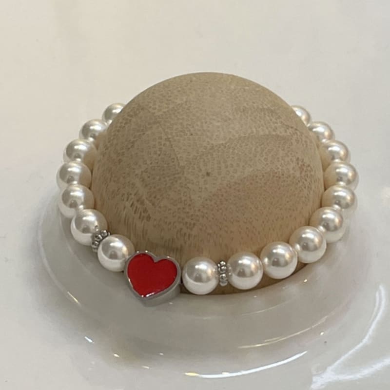 Sophiamor Red silver heart br