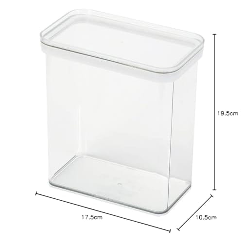 Pearl Metal System Canister Container, 2.4L, Made in Japan, See-Through Top, HB-6700