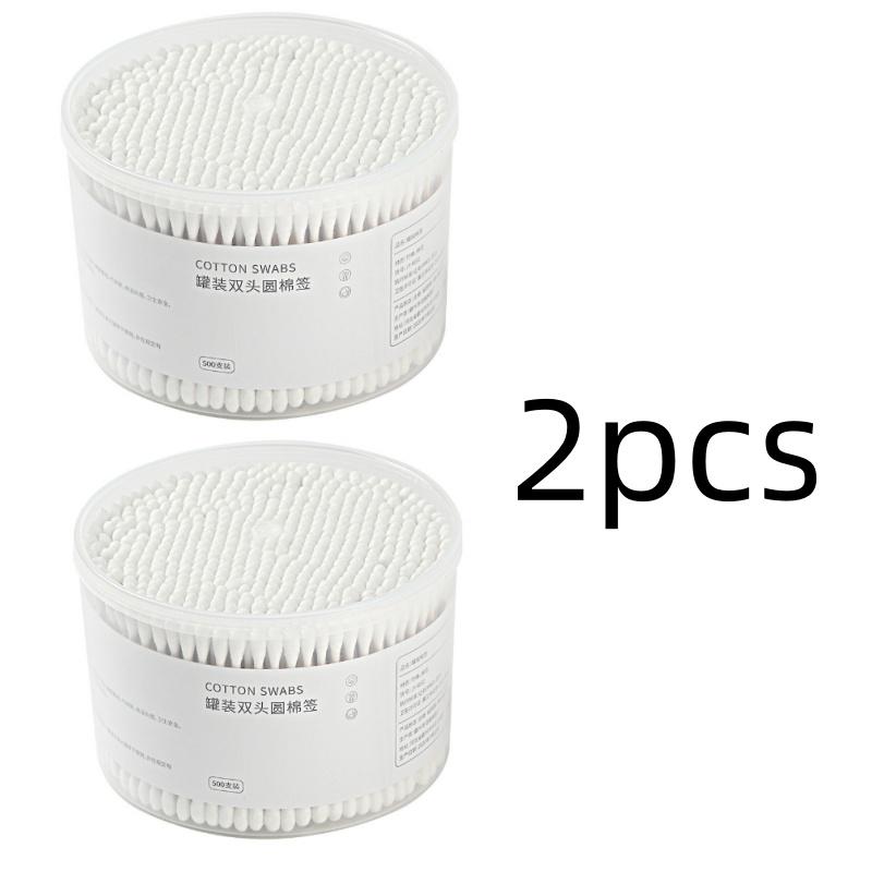 500pcs disposable double headed round head cotton swabs, suitable for daily makeup removal and multi-purpose wound treatment