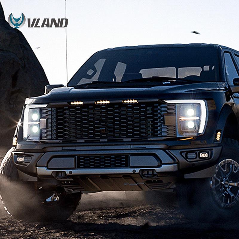 Ford F150 Raptor LED Streamer Turn Signal & Daytime Running Light Headlight Assembly