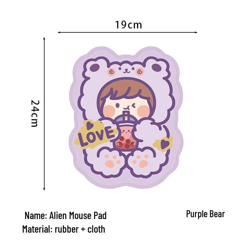 Cute Pink Cartoon Mouse Pad - Non-slip Soft Pad for Notebooks & Keyboards