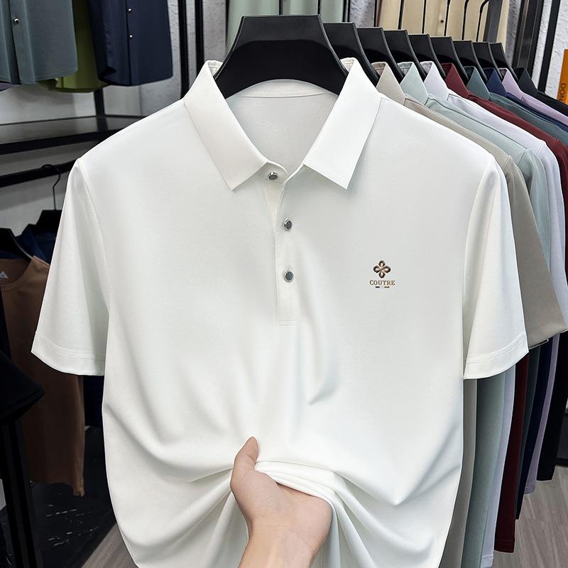 Sommer-Polo Herren Eis Atmungsaktiv Business Casual Reverskragen Vielseitig