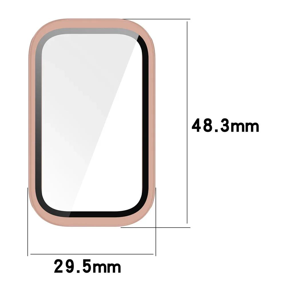 Tempered Glass+Case for Xiaomi Smart Band 9 Active Anti-scratch Screen Protector Bumper Protective Cover for Xiaomi Redmi Band 3
