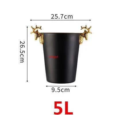 wine beer Cocktail cooler bucket black Gold Ice Bucket Beer Stainless Steel Wine Ice pail Cooler Box Bucket barrel KTV Bar tool