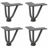 VidaXL Pieds en épingle à cheveux pour table basse 4 pièces Anthracite 10 cm Acier massif 4012430