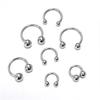 Stainless SteelHorseshoe Hoop Rings Ear Cartilage Nose Septum Eyebrow Tragus Lip Daith Helix Piercing Jewelry Unisex 18g