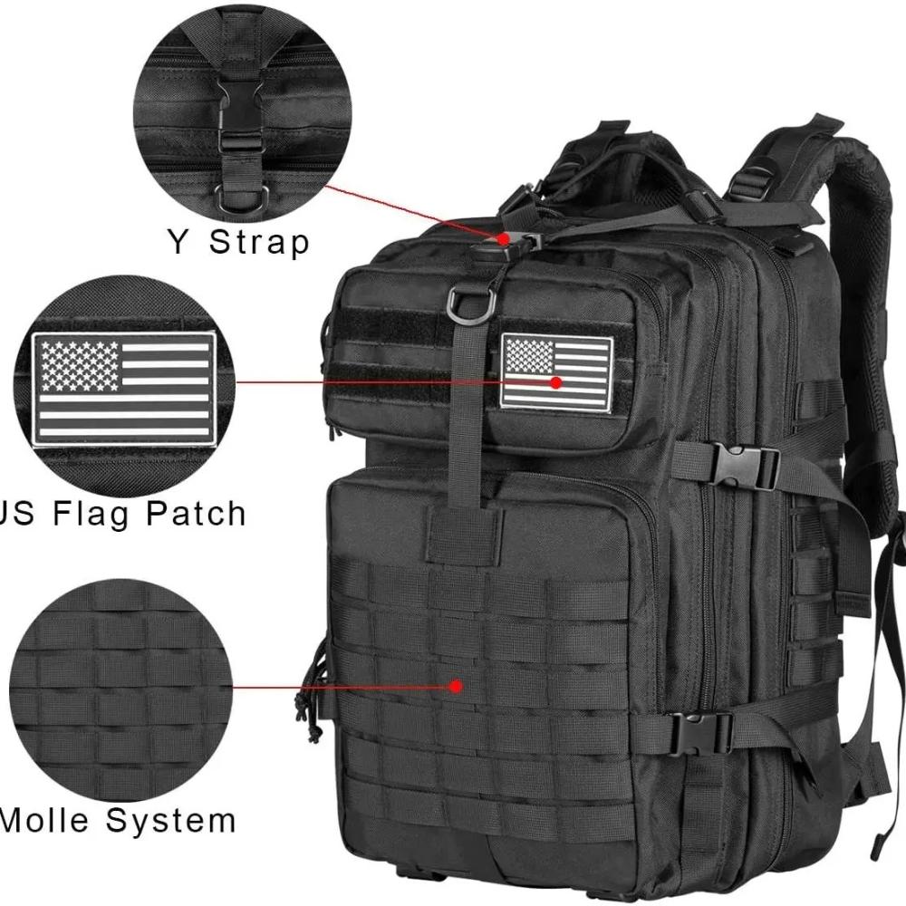 45L Tactical Backpacks Men Outdoor Traveling Bags Outdoor 3P School Pack EDC Molle Rucksack for Climb Trekking Hunting Bag