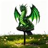 Solar Dragon Garden Statue with LED Light - Gothic Medieval Fantasy Outdoor Yard Decor for Halloween Lawn Pathway Decoration,C