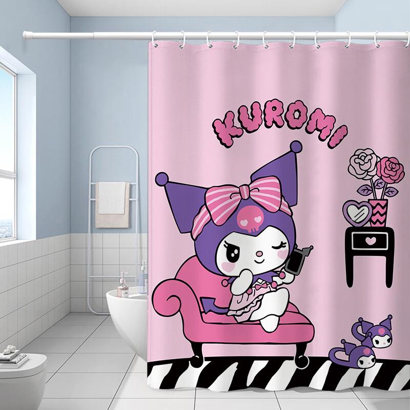 Handun Kuromi Princess Cartoon Waterproof Shower Curtain