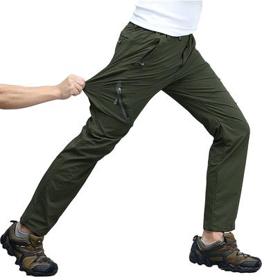 TACVASEN Sportswear, Lightweight Climber Pants, Sweatpants, Leg-Slimming, Plus Sizes, Biker Style, Green, Size 2XL