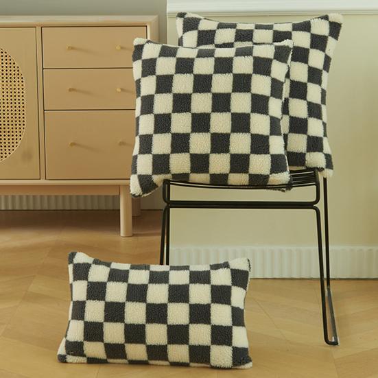 Excellent Pillow Cushion Cover Non-fading Short Plush Home Decoration