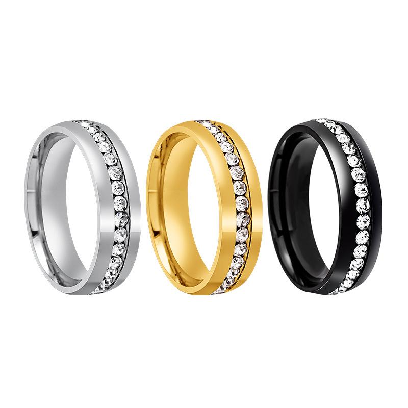 Fashionable Single Row Rings, European and American Hand-made Trinkets