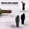 4Pcs Silicone Wine Stopper with Handle Leak-proof Food Grade Universal Beer Champagne Glass Bottle Sealer Sealing Cover Kitchen Supplies