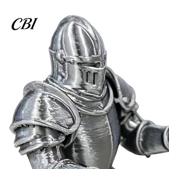 Cool Office Desk Accessories 3D Printed Knight Pen Holder, Kneeling Armor Stand, Vintage Holder Statue Stationery Organizer for Study And Gaming Table