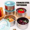 Stainless Steel Fresh-keeping Box Multifunction Leak-proof Lunch Box Heat Resistant Food Storage Box for Kitchen Tableware