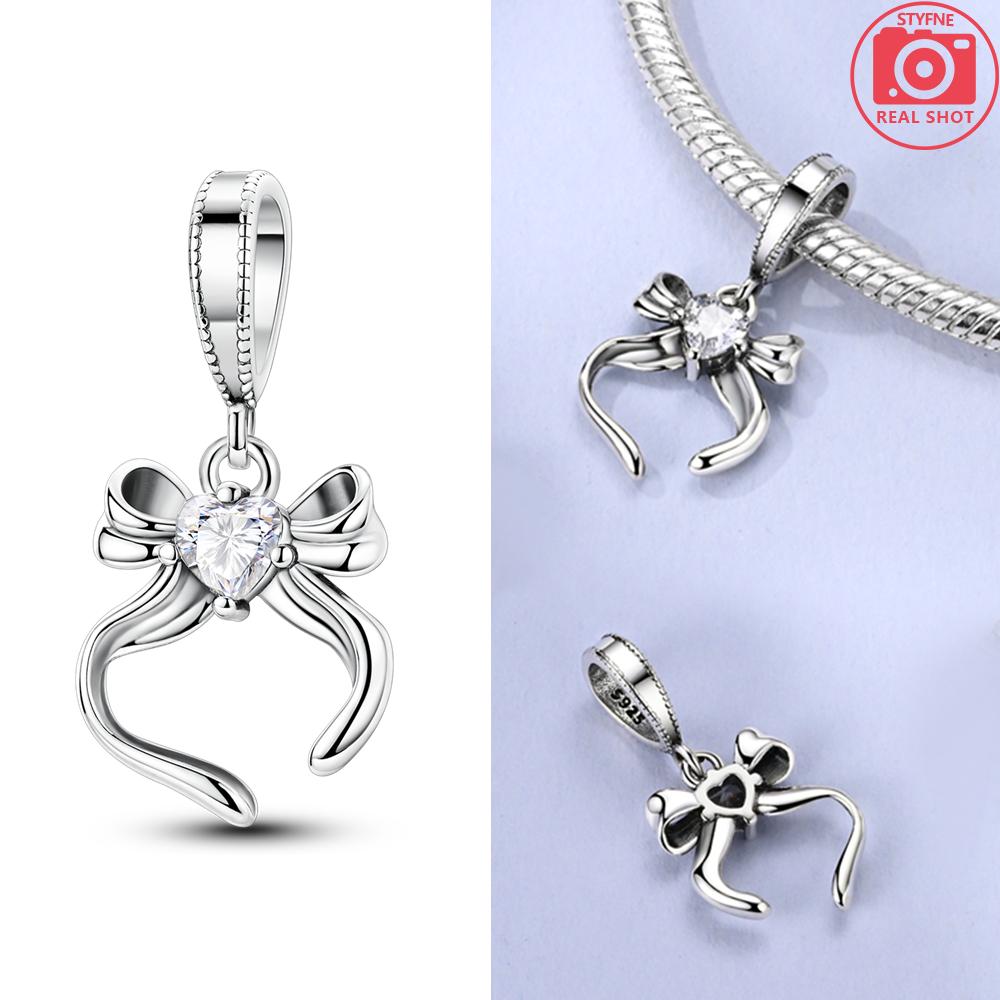 Copper Charm Fit Original Pink Pendant Charm Bracelet Necklace Women Beads Diy Jewerlry Accessories Fine Gift