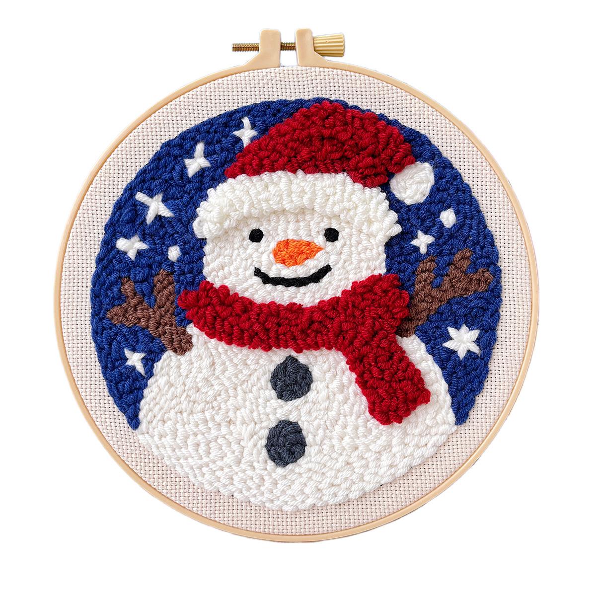 Poke Poke Embroidery Christmas Series Handmade Diy Embroidery Material Pack Poke Poke Le Christmas Pendant Christmas Decoration material kit