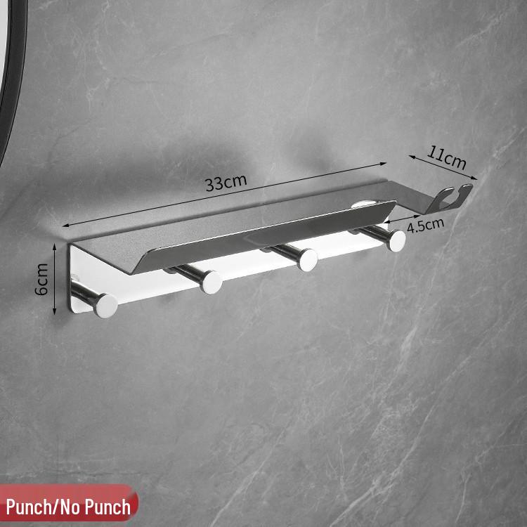 Wall-Mounted Stainless Steel Multifunctional Bathroom Hair Dryer Holder