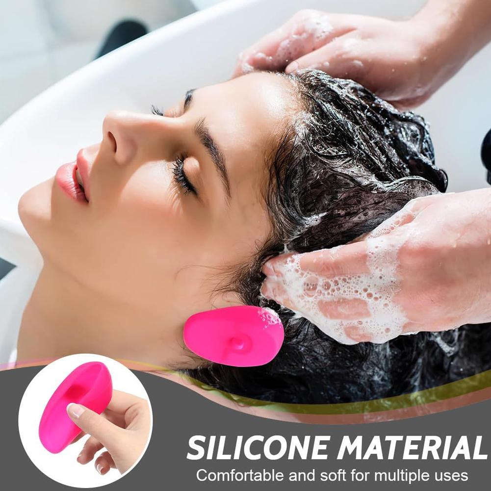 1 Pair Silicone Hair Dye Ear Covers Hair Dye Salon Earmuffs Ear Protector Caps for Hairdressing Salon Dyeing Shower Accessories