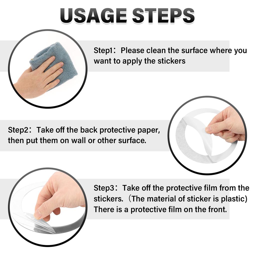 24 Pcs Circle Mirror Sticker DIY 3D Circular Mirror Wall Sticker Decorative Mirror Decal for Living Room Bedroom Home Decoration